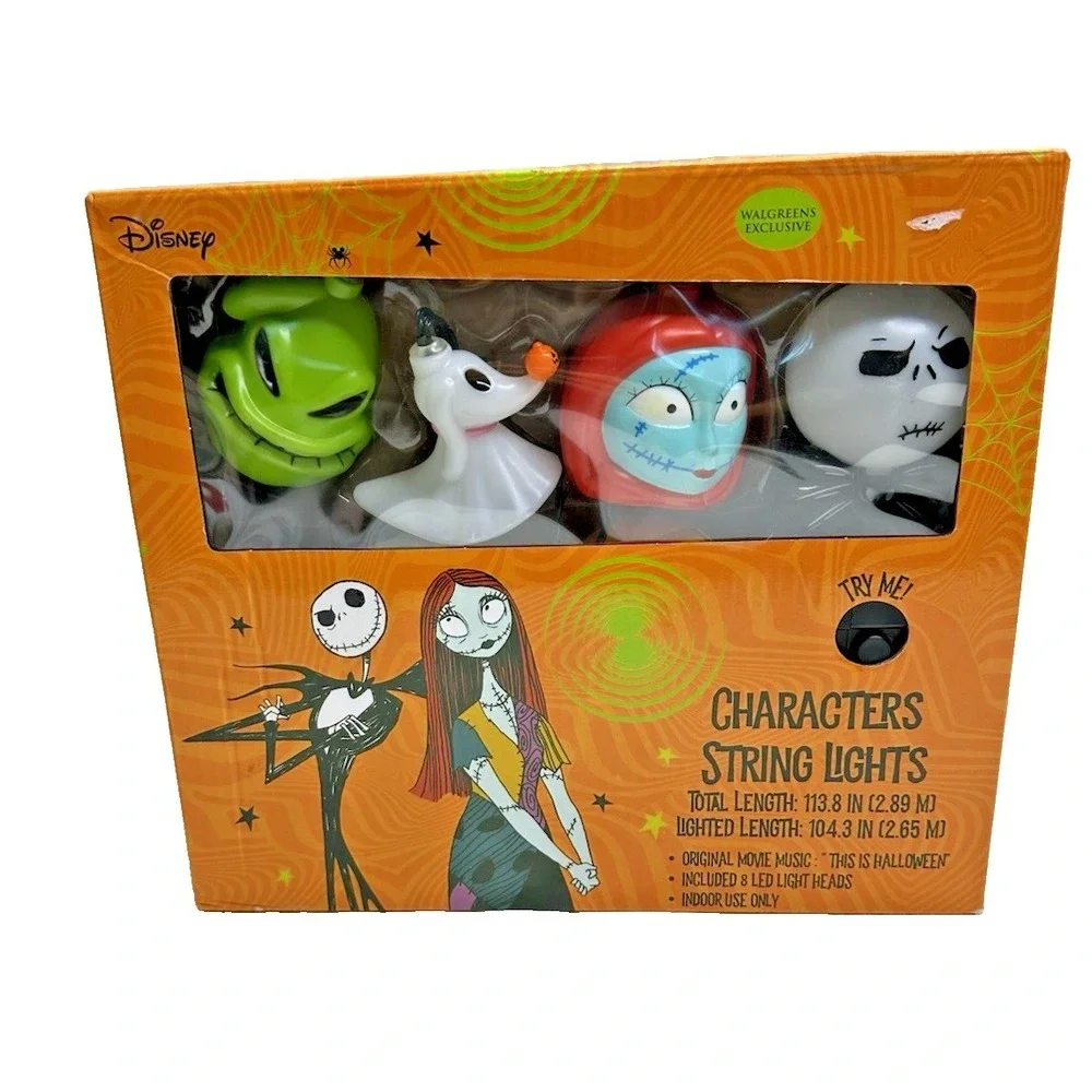 The Nightmare Before Christmas Character String Lights w/ Sound 25th Anniversary